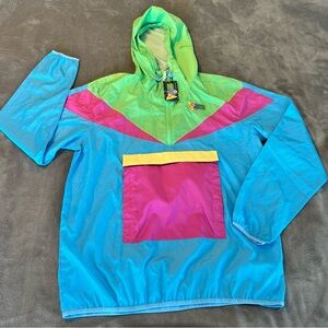 B Fresh Gear The Cordial 80s Vibe Convertible Fanny Pack Oversized Windbreaker M